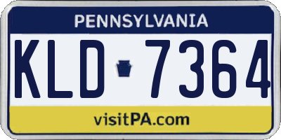 PA license plate KLD7364