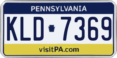 PA license plate KLD7369