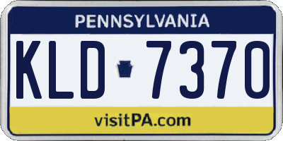 PA license plate KLD7370