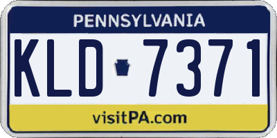 PA license plate KLD7371
