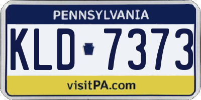 PA license plate KLD7373
