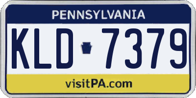 PA license plate KLD7379