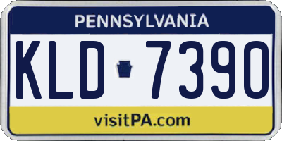 PA license plate KLD7390