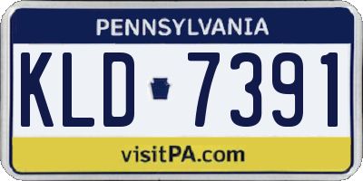 PA license plate KLD7391