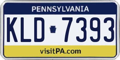 PA license plate KLD7393