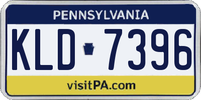 PA license plate KLD7396