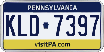 PA license plate KLD7397