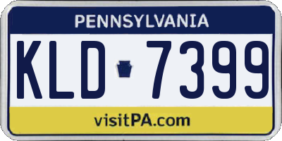 PA license plate KLD7399