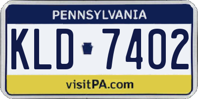 PA license plate KLD7402