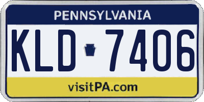 PA license plate KLD7406