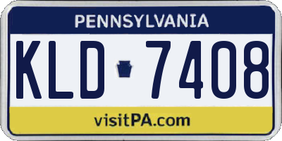 PA license plate KLD7408
