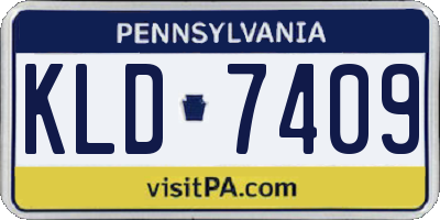 PA license plate KLD7409