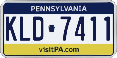 PA license plate KLD7411