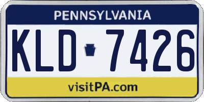 PA license plate KLD7426