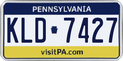 PA license plate KLD7427
