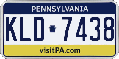 PA license plate KLD7438
