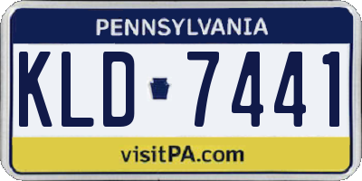 PA license plate KLD7441