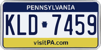 PA license plate KLD7459