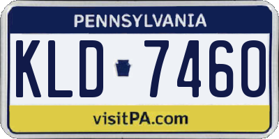 PA license plate KLD7460