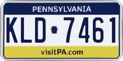 PA license plate KLD7461