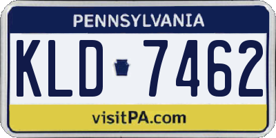 PA license plate KLD7462