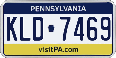 PA license plate KLD7469