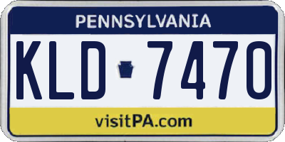 PA license plate KLD7470