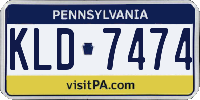PA license plate KLD7474