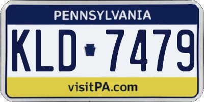 PA license plate KLD7479