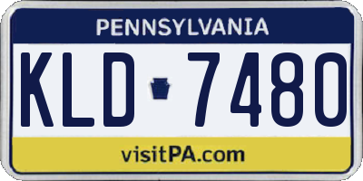 PA license plate KLD7480