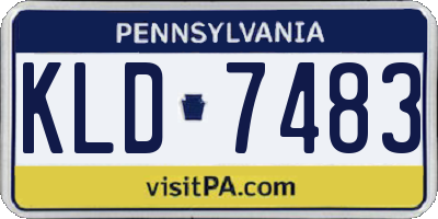 PA license plate KLD7483