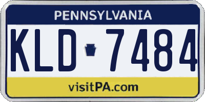 PA license plate KLD7484