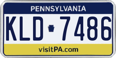 PA license plate KLD7486