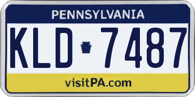 PA license plate KLD7487