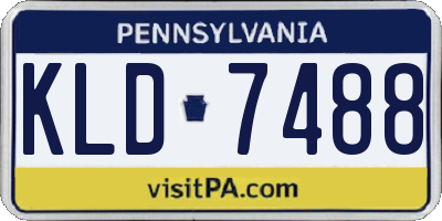 PA license plate KLD7488