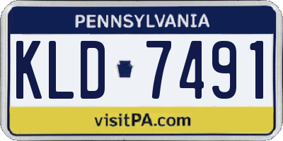 PA license plate KLD7491