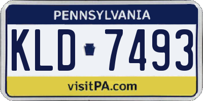 PA license plate KLD7493