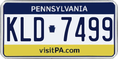 PA license plate KLD7499