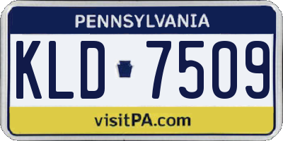 PA license plate KLD7509