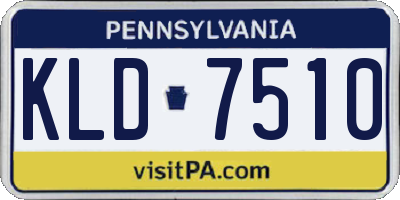 PA license plate KLD7510