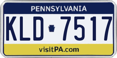 PA license plate KLD7517