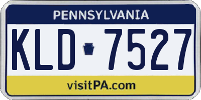 PA license plate KLD7527