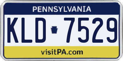 PA license plate KLD7529