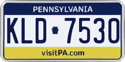 PA license plate KLD7530