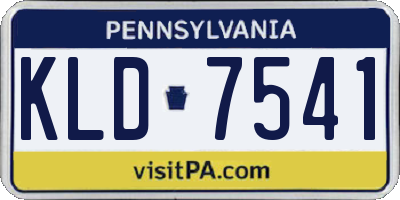 PA license plate KLD7541