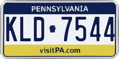 PA license plate KLD7544
