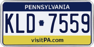 PA license plate KLD7559