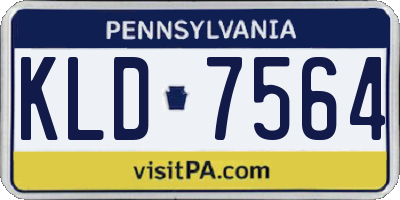 PA license plate KLD7564