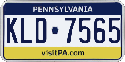 PA license plate KLD7565
