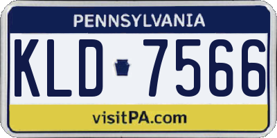 PA license plate KLD7566